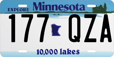 MN license plate 177QZA