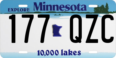 MN license plate 177QZC