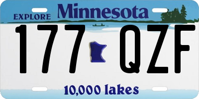 MN license plate 177QZF