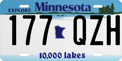 MN license plate 177QZH