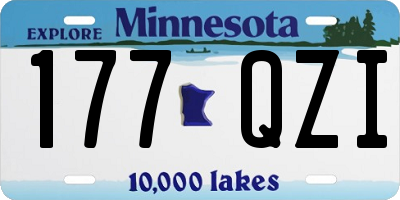 MN license plate 177QZI