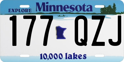 MN license plate 177QZJ