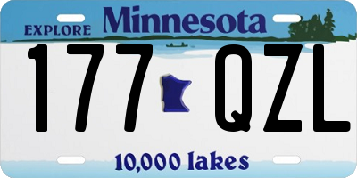 MN license plate 177QZL