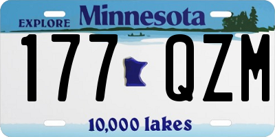 MN license plate 177QZM