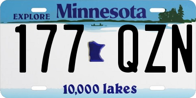 MN license plate 177QZN