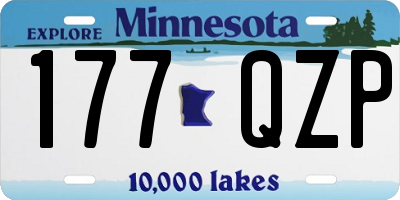 MN license plate 177QZP