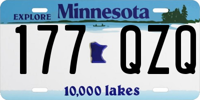 MN license plate 177QZQ