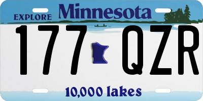 MN license plate 177QZR