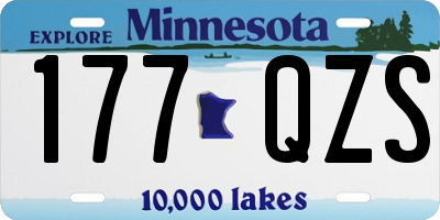 MN license plate 177QZS