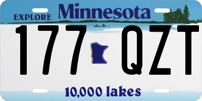 MN license plate 177QZT
