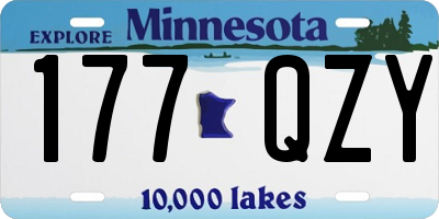 MN license plate 177QZY