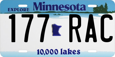 MN license plate 177RAC