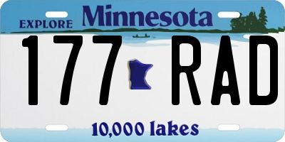 MN license plate 177RAD