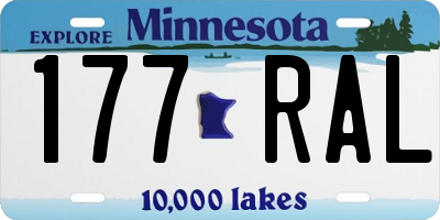 MN license plate 177RAL