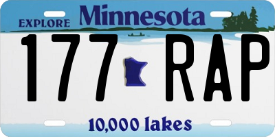MN license plate 177RAP