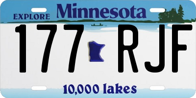 MN license plate 177RJF