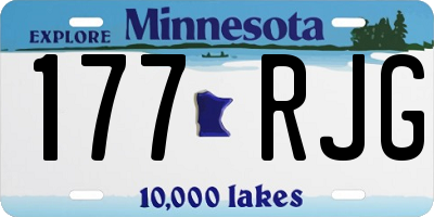 MN license plate 177RJG