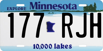MN license plate 177RJH