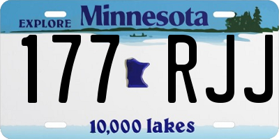 MN license plate 177RJJ