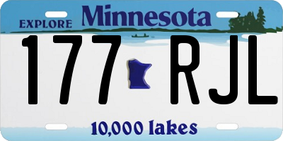 MN license plate 177RJL