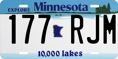 MN license plate 177RJM