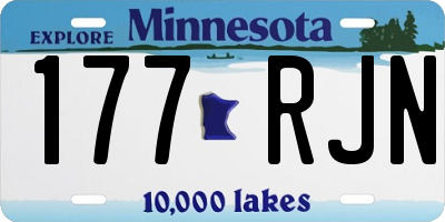 MN license plate 177RJN