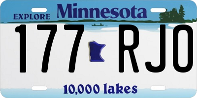 MN license plate 177RJO