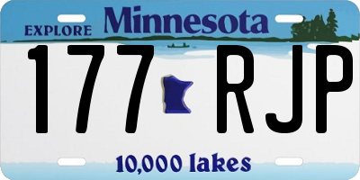 MN license plate 177RJP
