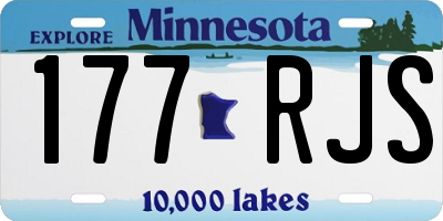 MN license plate 177RJS