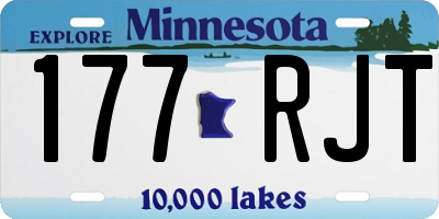 MN license plate 177RJT