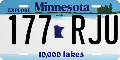 MN license plate 177RJU