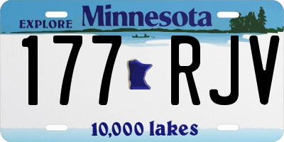 MN license plate 177RJV