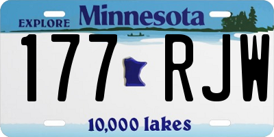 MN license plate 177RJW
