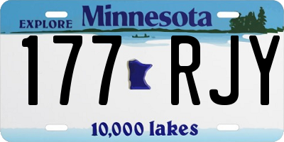 MN license plate 177RJY