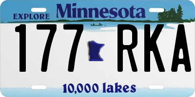 MN license plate 177RKA
