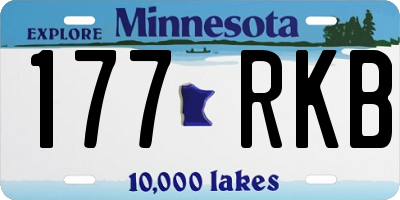 MN license plate 177RKB