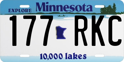 MN license plate 177RKC