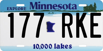 MN license plate 177RKE