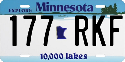 MN license plate 177RKF