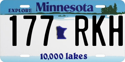 MN license plate 177RKH