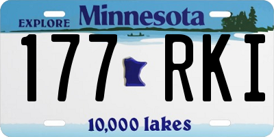 MN license plate 177RKI