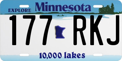 MN license plate 177RKJ