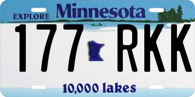MN license plate 177RKK