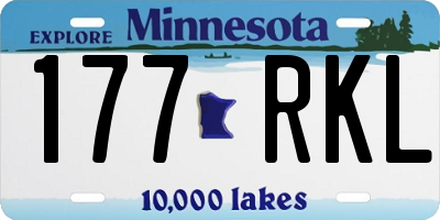 MN license plate 177RKL