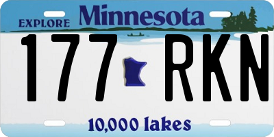 MN license plate 177RKN