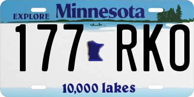 MN license plate 177RKO