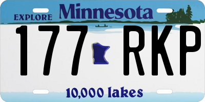 MN license plate 177RKP