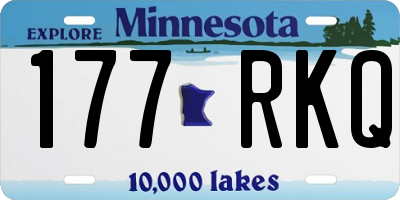 MN license plate 177RKQ