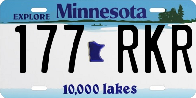 MN license plate 177RKR