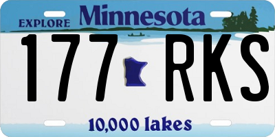 MN license plate 177RKS